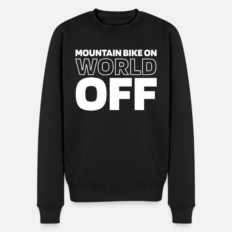 Mountainbike Mountainbiker Mtb - Männer Premium Bio Pullover - Schwarz