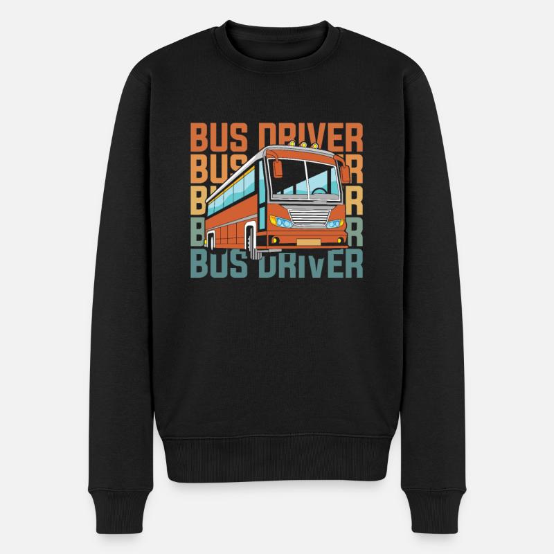 Bus Busfahrer - Männer Premium Bio Pullover - Schwarz