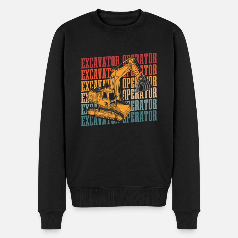 Opérateur d’excavatrice - Pull Premium bio Homme - noir