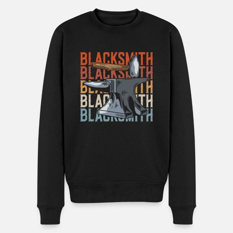 Forgeron métallurgiste - Pull Premium bio Homme - noir