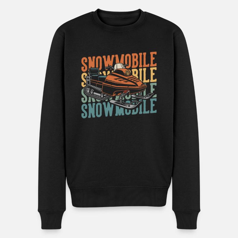 Schneemobil Motorschlitten - Männer Premium Bio Pullover - Schwarz