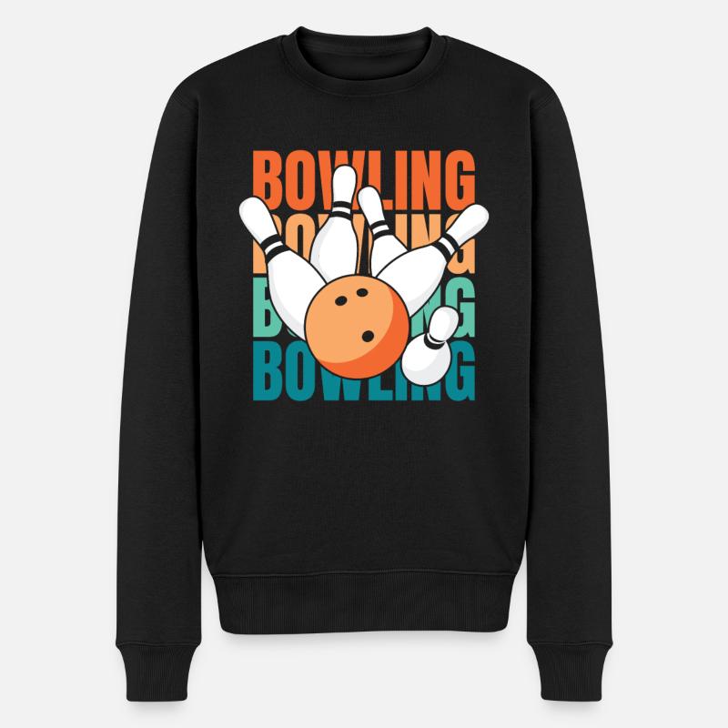 Bowling Bowlen Bowler - Pull Premium bio Homme - noir