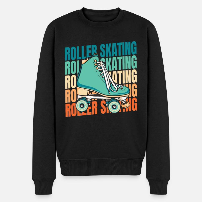 Rollschuhe Rollschuhlaufen - Männer Premium Bio Pullover - Schwarz