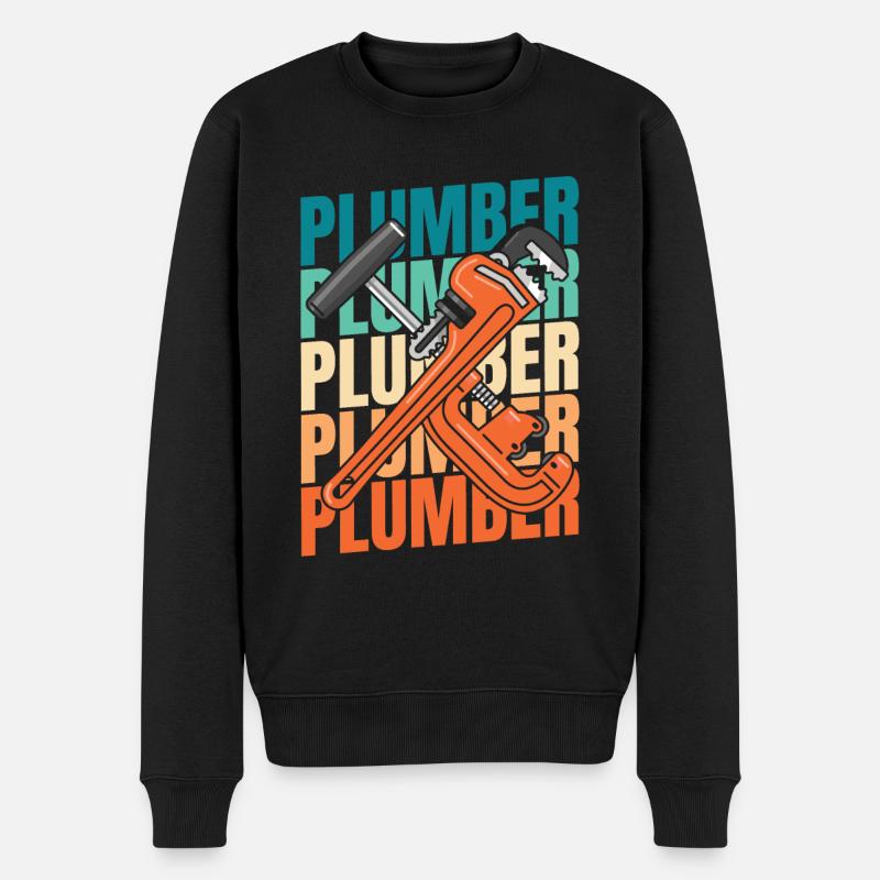 Klempner Installateur - Männer Premium Bio Pullover - Schwarz