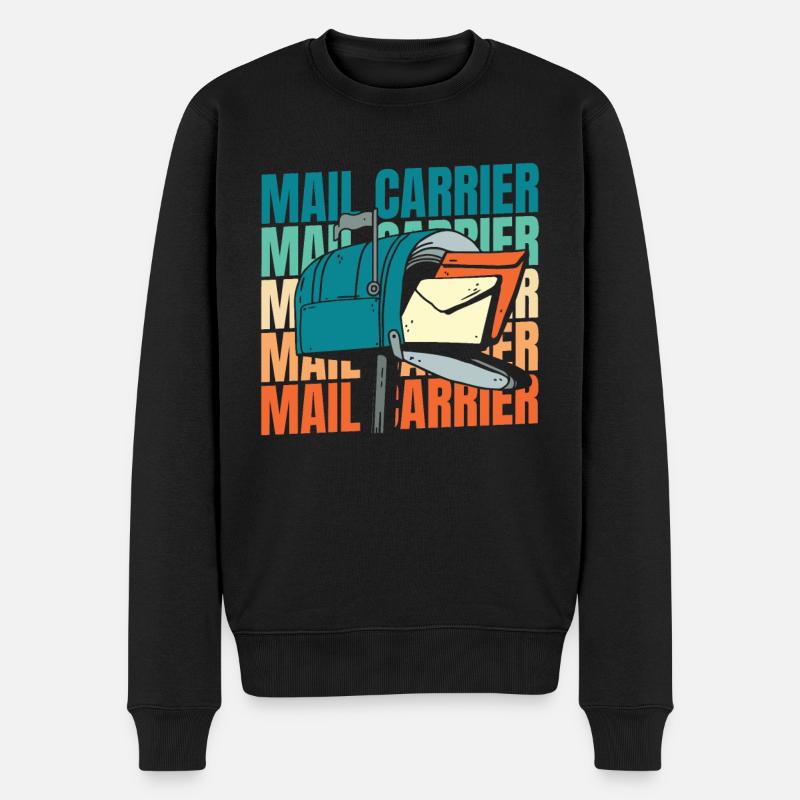 Postbote Briefträger - Männer Premium Bio Pullover - Schwarz