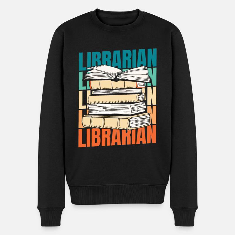Bibliothécaire - Pull Premium bio Homme - noir
