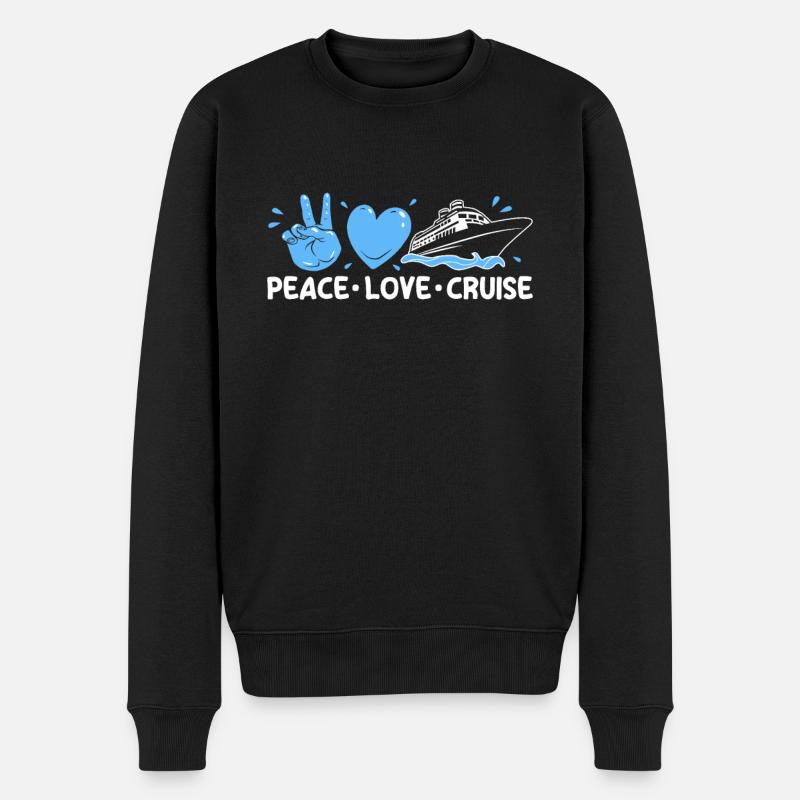 Kreuzfahrt - Männer Premium Bio Pullover - Schwarz