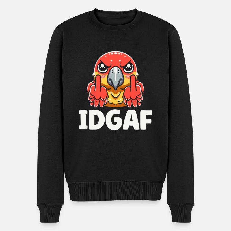 Perroquet Idgaf - Pull Premium bio Homme - noir