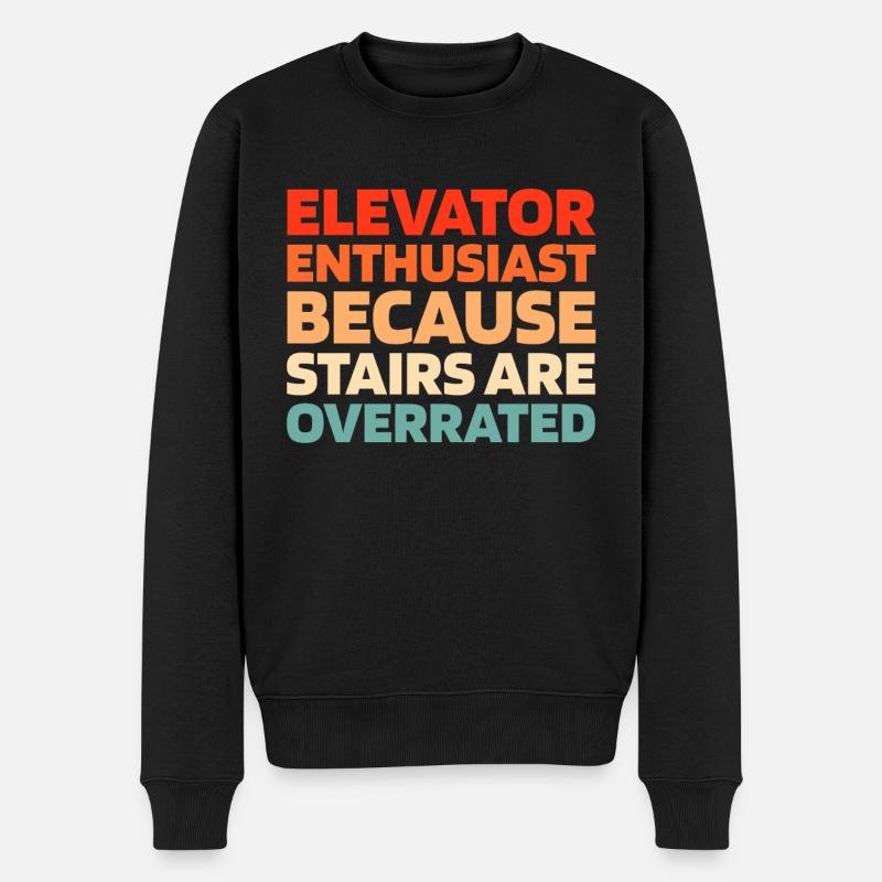 Elevator Elevator - Men's Premium Organic Jumper - black