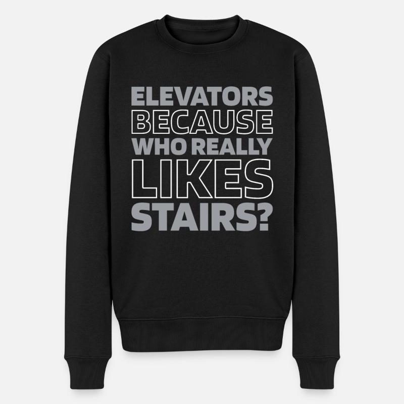Elevator Elevator - Men's Premium Organic Jumper - black