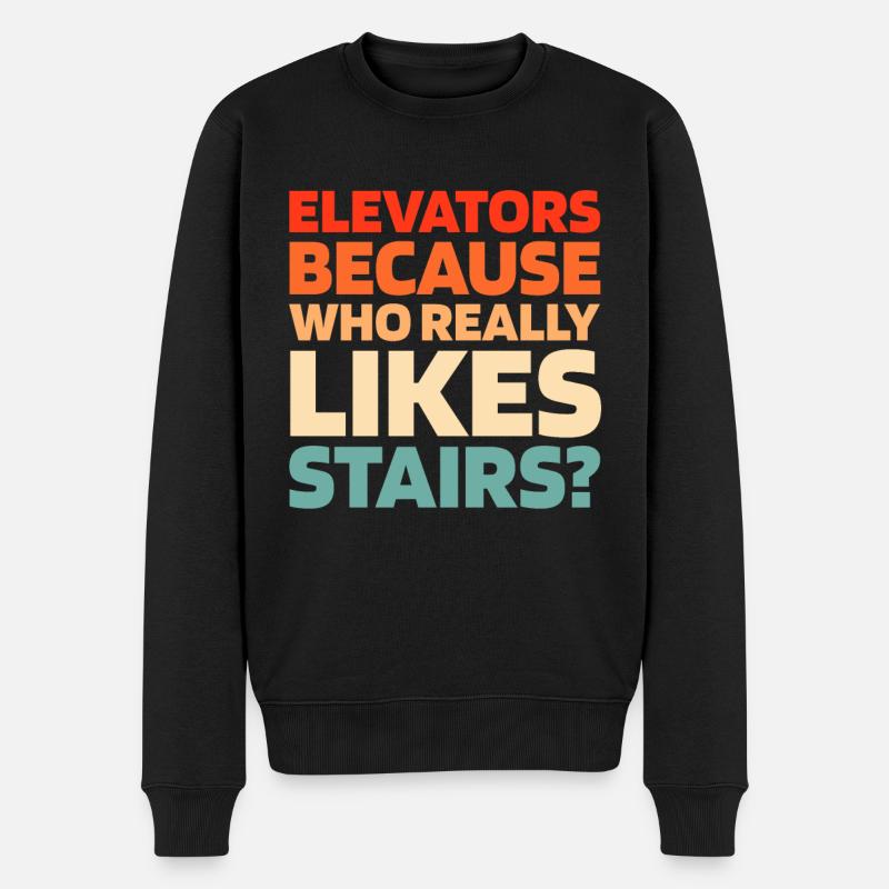 Elevator Elevator - Men's Premium Organic Jumper - black