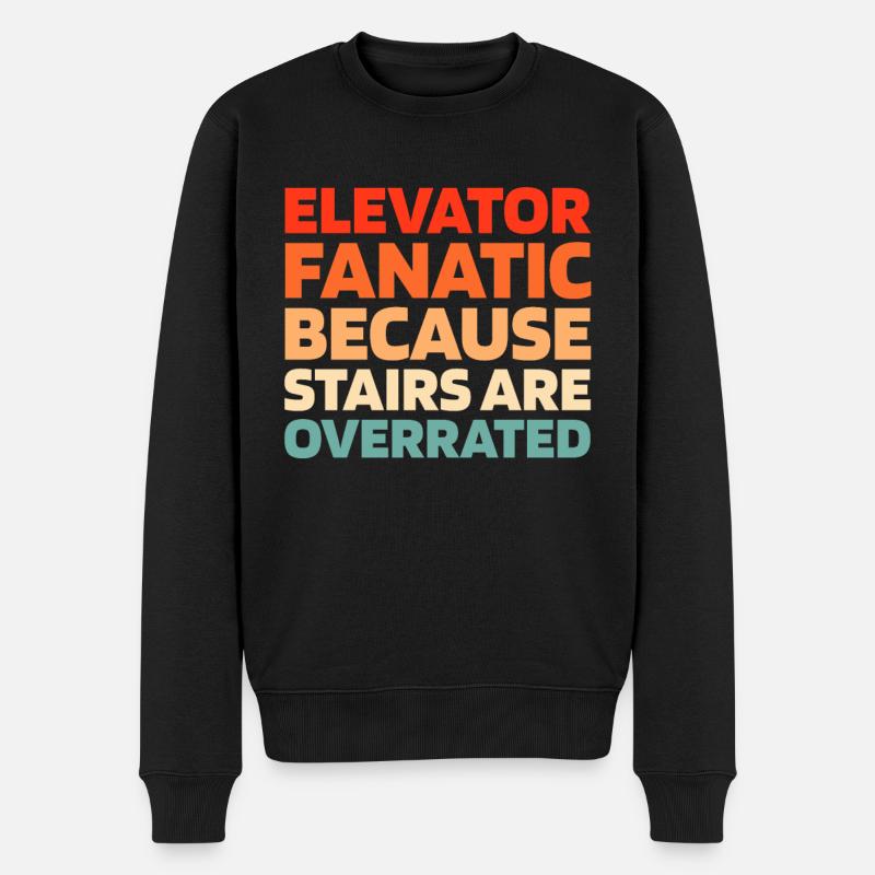 Elevator Elevator - Men's Premium Organic Jumper - black