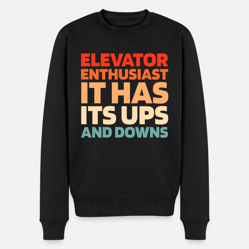 Elevator Elevator - Men's Premium Organic Jumper - black