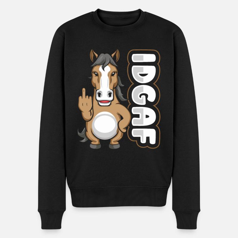 Cheval Equestre Idgaf - Pull Premium bio Homme - noir