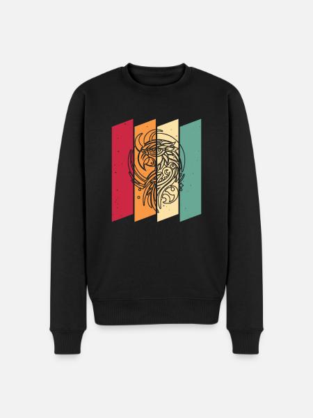 Parrot Moon Phases - Men's Premium Organic Jumper - black