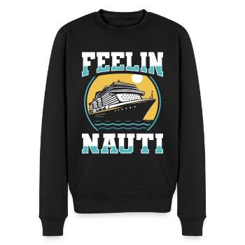 Kreuzfahrt Feeling Nauti - Männer Premium Bio Pullover - Schwarz - Vorne - Nico (187cm)