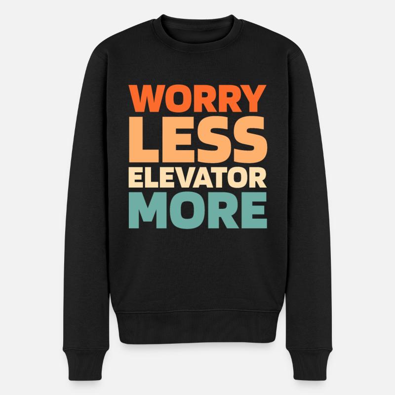 Elevator Elevator - Men's Premium Organic Jumper - black