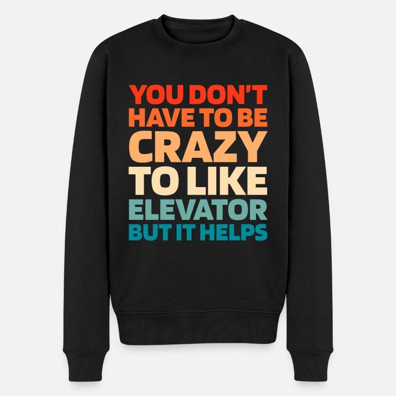 Elevator Elevator - Men's Premium Organic Jumper - black