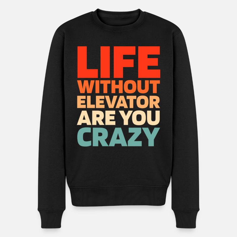 Ascenseur Ascenseur - Pull Premium bio Homme - noir