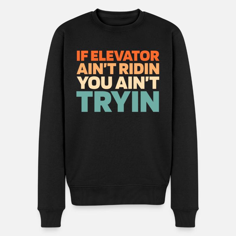 Elevator Elevator - Men's Premium Organic Jumper - black
