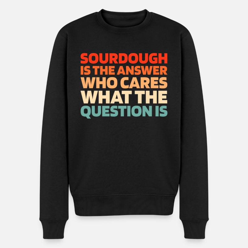 Sauerteig Brot - Männer Premium Bio Pullover - Schwarz
