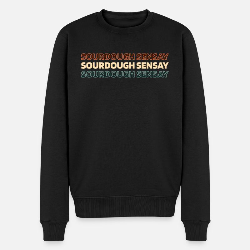 Sauerteig Brot - Männer Premium Bio Pullover - Schwarz