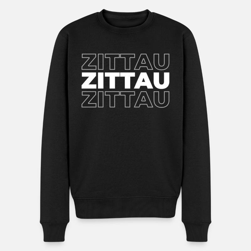 Ville allemande de Zittau, Saxe - Pull Premium bio Homme - noir
