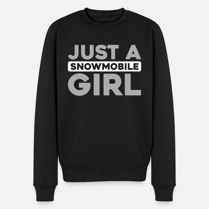 Schneemobil Motorschlitten - Männer Premium Bio Pullover - Schwarz