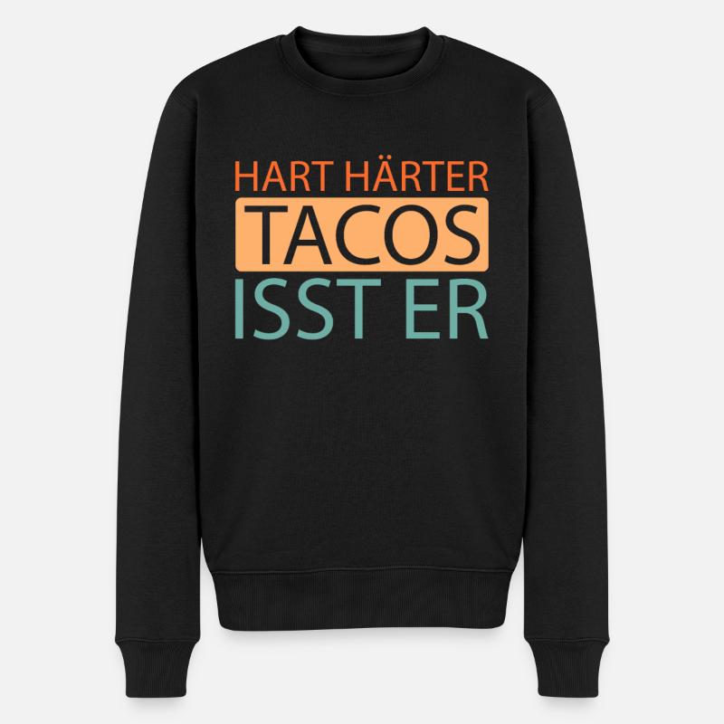Tacos - Männer Premium Bio Pullover - Schwarz