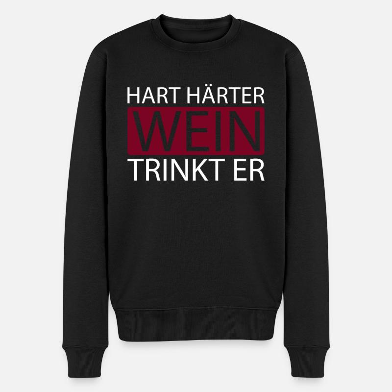 Wein Winzer - Männer Premium Bio Pullover - Schwarz