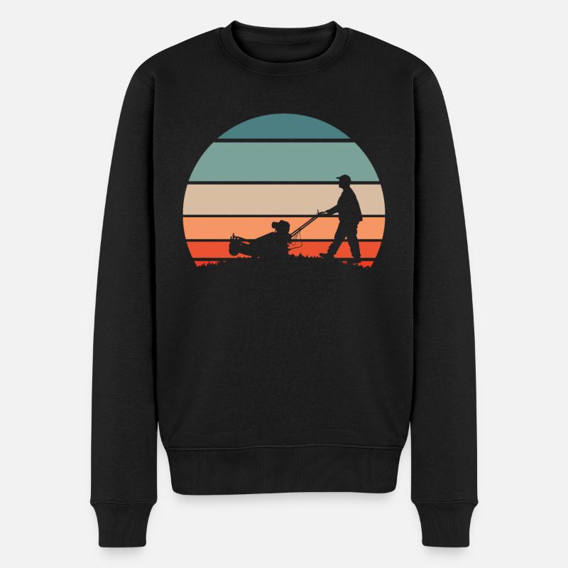 Rasenmäher Mähen - Männer Premium Bio Pullover - Schwarz