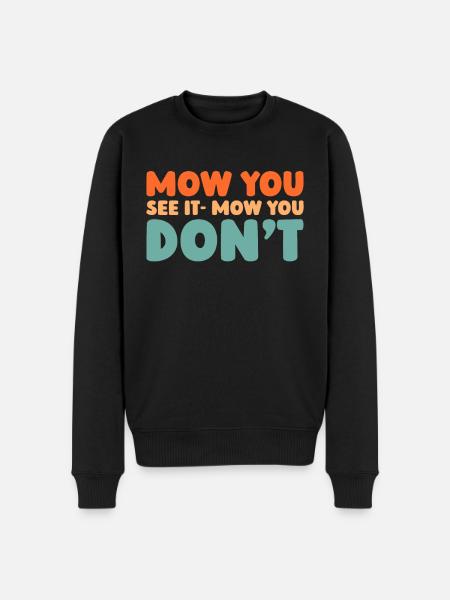Rasenmäher Mähen - Männer Premium Bio Pullover - Schwarz