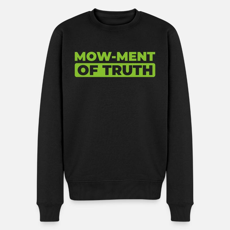 Rasenmäher Mähen - Männer Premium Bio Pullover - Schwarz