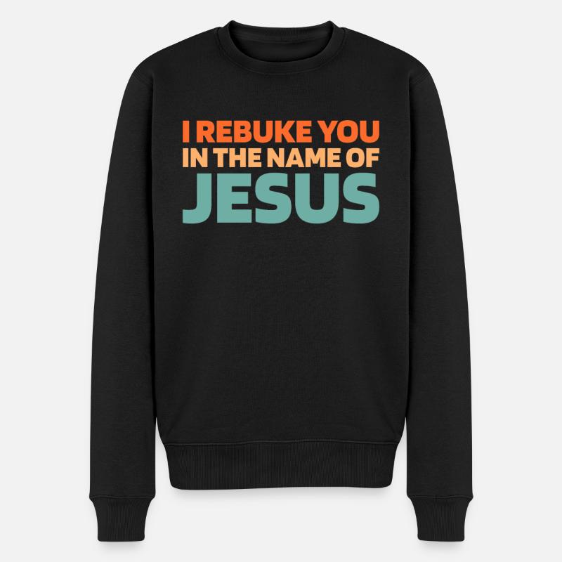 Christ Christentum - Männer Premium Bio Pullover - Schwarz