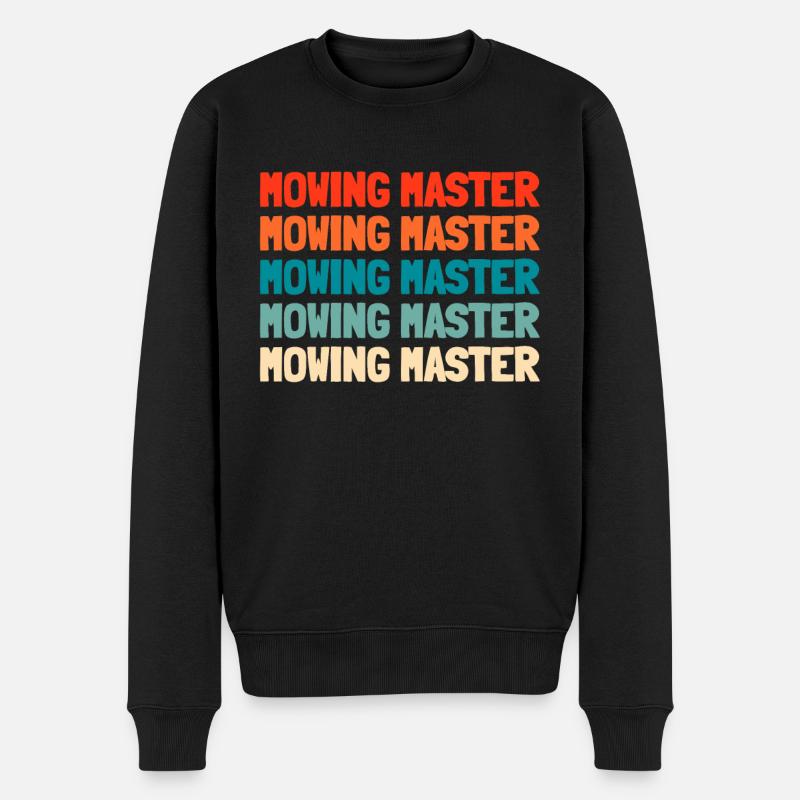 Rasenmäher Mähen - Männer Premium Bio Pullover - Schwarz