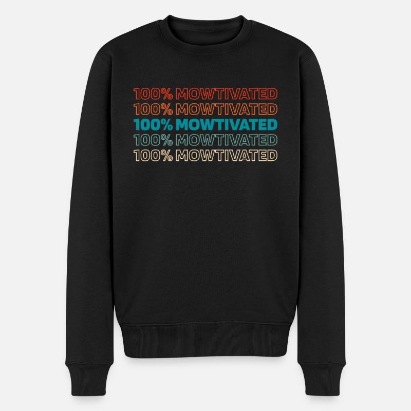 Rasenmäher Mähen - Männer Premium Bio Pullover - Schwarz