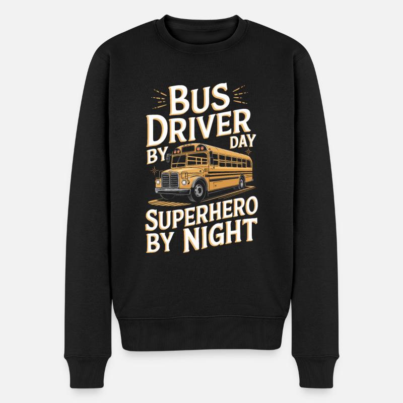 Bus Busfahrer - Männer Premium Bio Pullover - Schwarz