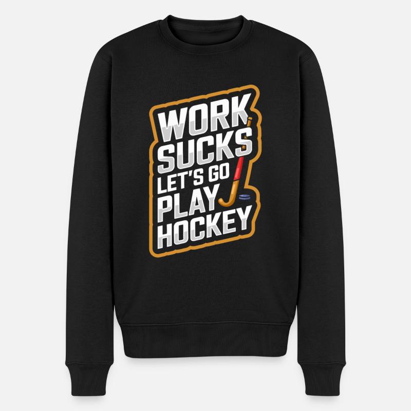 Feldhockey - Männer Premium Bio Pullover - Schwarz