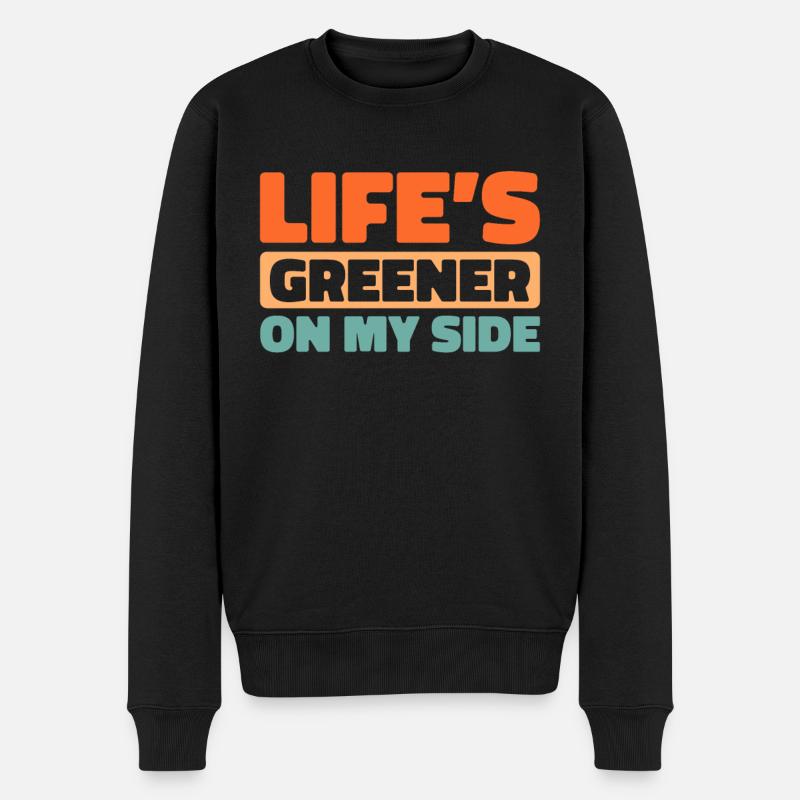 Tonte de tondeuse à gazon - Pull Premium bio Homme - noir