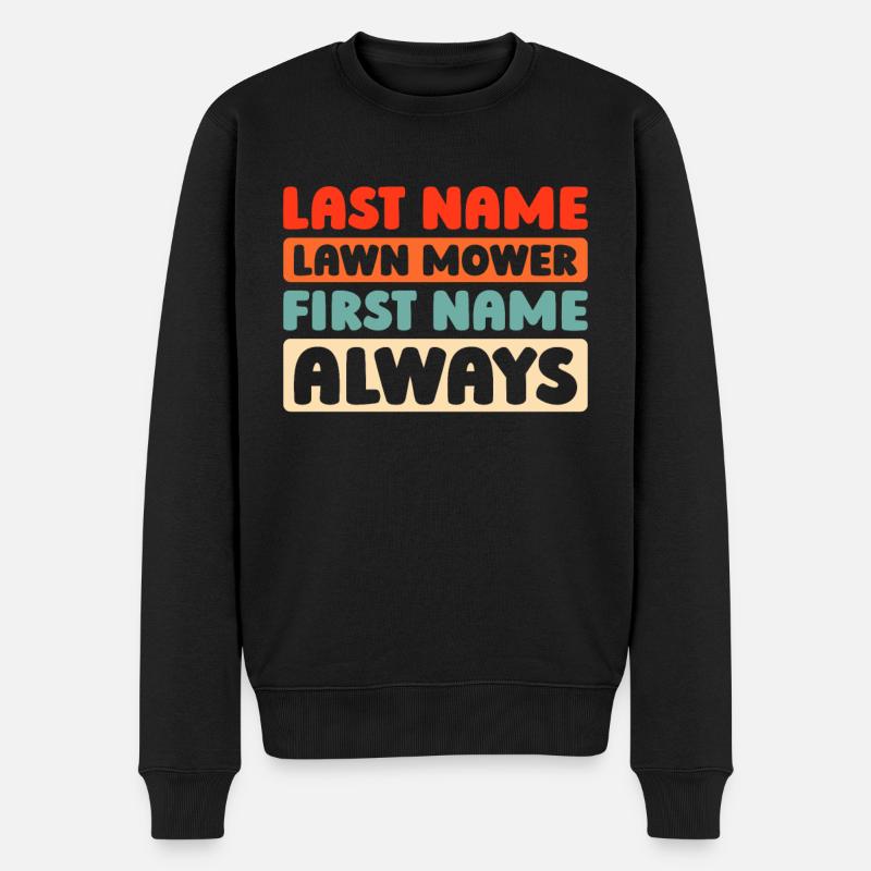 Rasenmäher Mähen - Männer Premium Bio Pullover - Schwarz