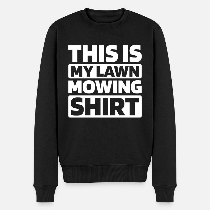 Rasenmäher Mähen - Männer Premium Bio Pullover - Schwarz