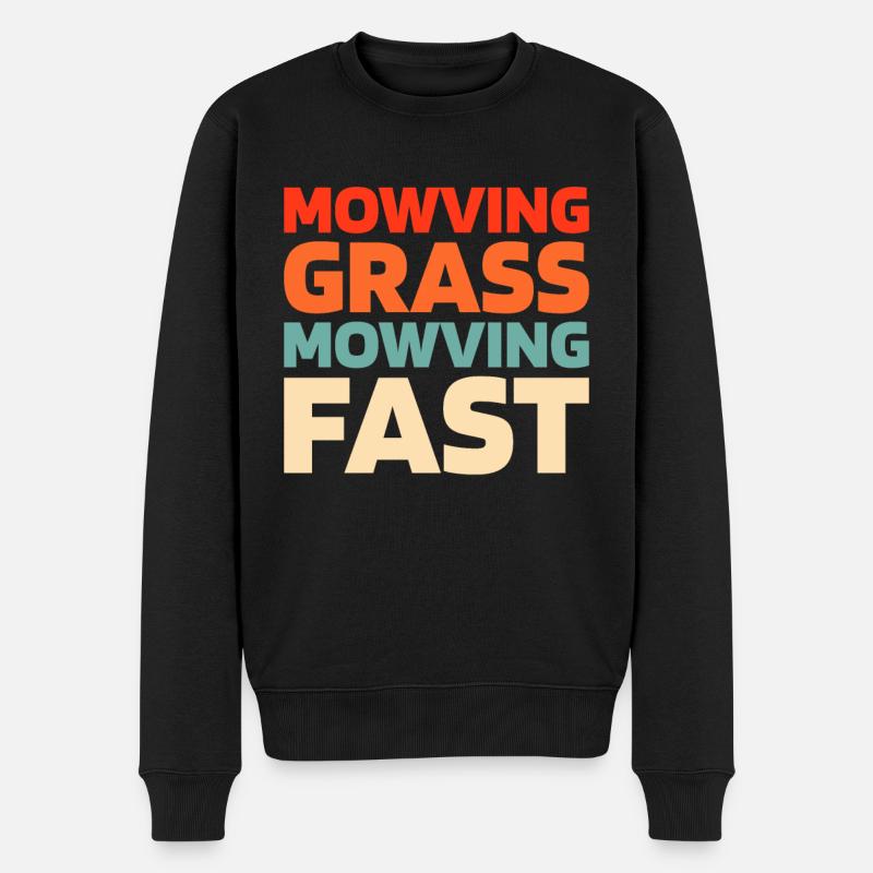 Tonte de tondeuse à gazon - Pull Premium bio Homme - noir