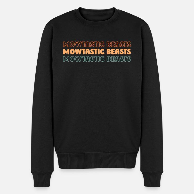 Rasenmäher Mähen - Männer Premium Bio Pullover - Schwarz