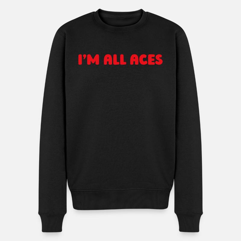 Poker Im All Aces - Männer Premium Bio Pullover - Schwarz