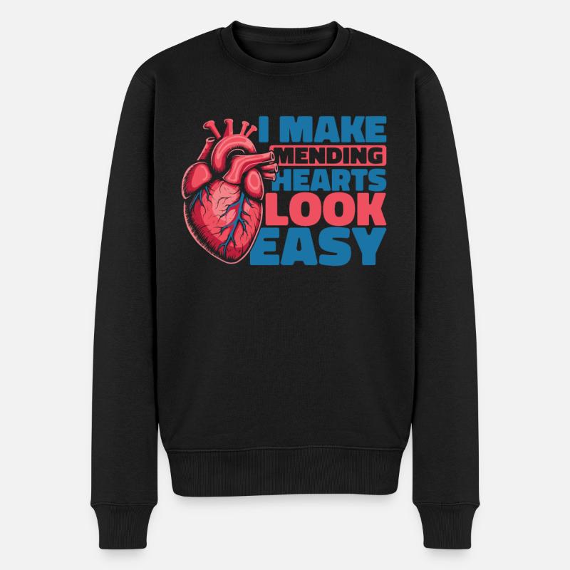 Cardiologue - Pull Premium bio Homme - noir