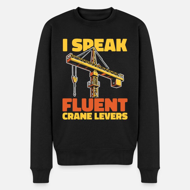 Kranfahrer Kranführer - Männer Premium Bio Pullover - Schwarz
