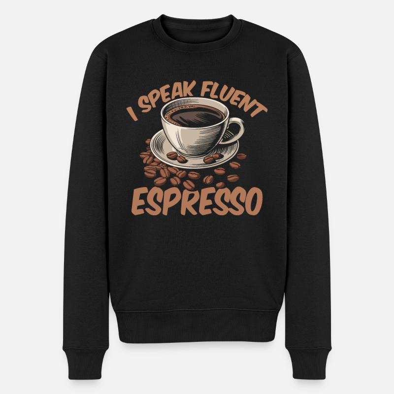 Barista - Männer Premium Bio Pullover - Schwarz