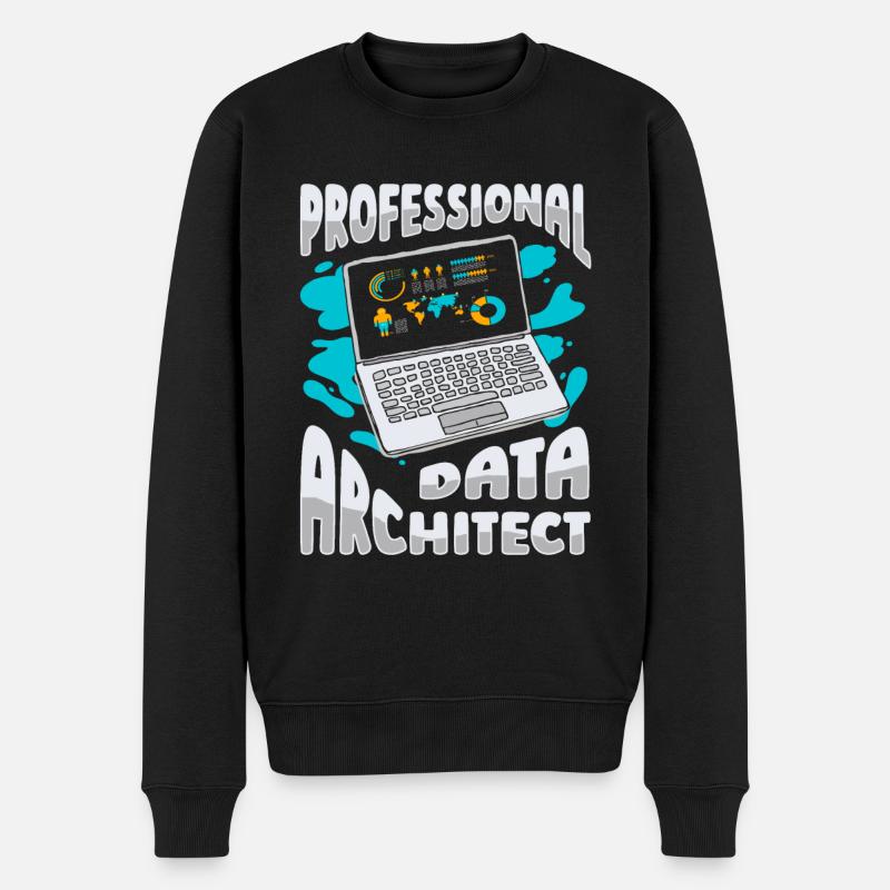 Datenbank Architekt - Männer Premium Bio Pullover - Schwarz
