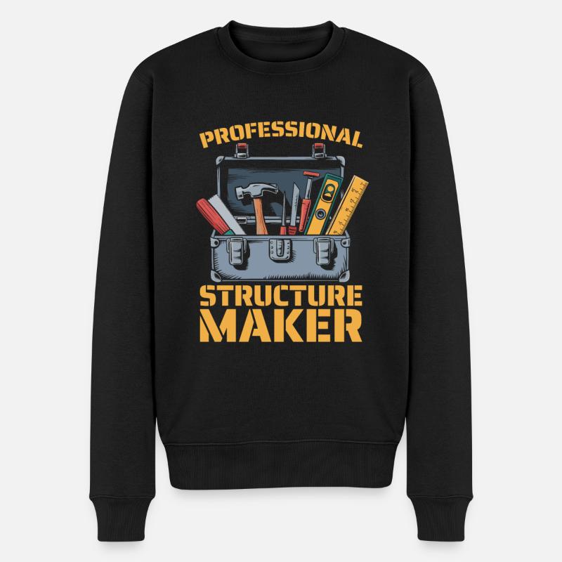 Constructeur - Pull Premium bio Homme - noir