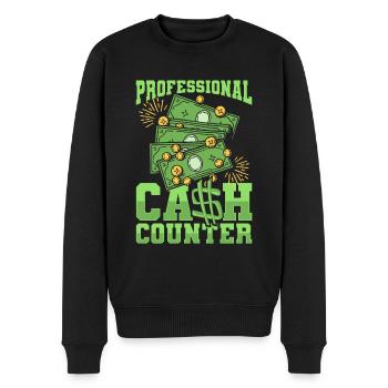 Bank employee - Men's Premium Organic Jumper - black - Front - Nico (187cm)